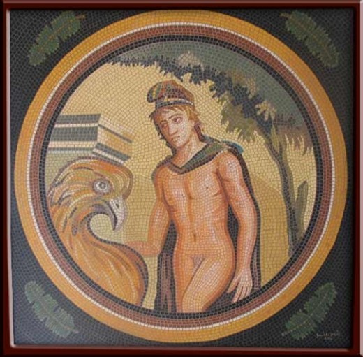 Ganimedes (Ganimedes) 110X110 cm - 2004 [Shahlin Kolleksiyonu ,Avustralya] 