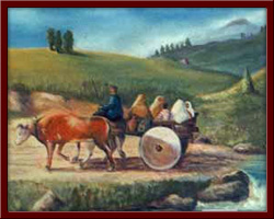 Köy Yolunda 95X85 cm - 1996