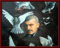 Kayalı ve kuşları 50x70 cm 2010
