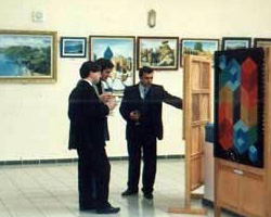 Fatih Üniversitesi'ndeki sergiden bir kare.